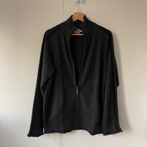 Full Zip Dark Grey Mens Sweater